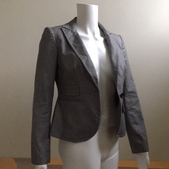Banana Republic Grey Blazer w/ Black Stitching - Picture 8 of 8